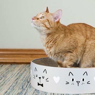 Kitty City Cat Face Round Scratcher