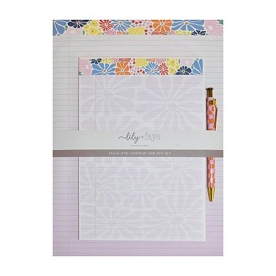 Floral Legal Notepad & Pen Set