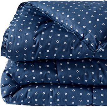 Lands' End Cotton Smooth Percale Printed Comforter