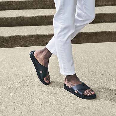 Stacy Adams Montel Men's Cross Strap Slide Sandals