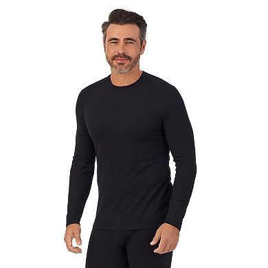 Men's Cuddl Duds Midweight Cottonwear Performance Base Layer Crew Top