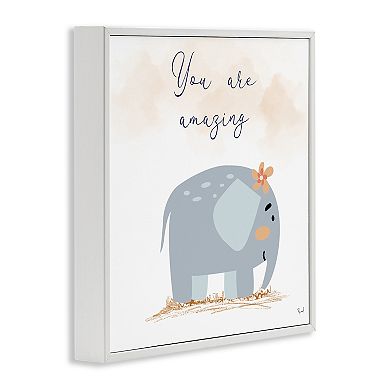 Stupell Home Decor You Are Amazing Elephant Framed Giclee Wall Art