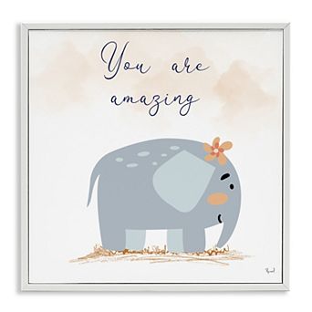 Stupell Home Decor You Are Amazing Elephant Framed Giclee Wall Art