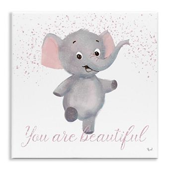 Stupell Home Decor You Are Beautiful Elephant Plaque Wall Art