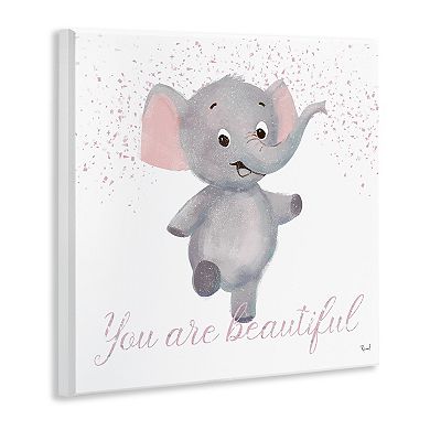 Stupell Home Decor You Are Beautiful Elephant Plaque Wall Art