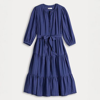 Women's Sonoma Goods For Life® Three-Quarter Sleeve Midi Dress
