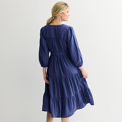 3/4 sleeve casual midi dress Amazon.com: Women's 3/4 Sleeve Midi Dress Casual Round Neck Summer Dresses  2026 A Line Floral Print Casual Midi Dress Curvy Dress with Pockets :  Clothing, Shoes & Jewelry