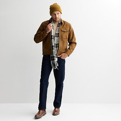 Men's Apt. 9® Faux Suede Trucker Jacket