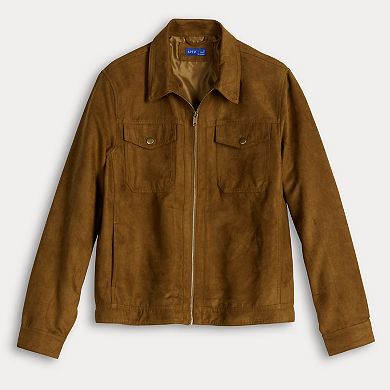 Men's Apt. 9® Faux Suede Trucker Jacket