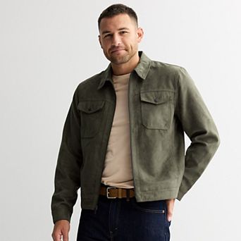 Men's Apt. 9® Faux Suede Trucker Jacket