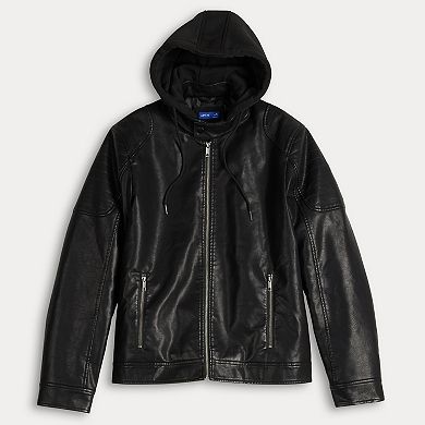 Men's Apt. 9® Hooded Moto Jacket