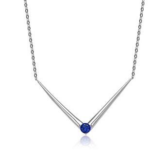 Sterling Silver Cubic Zirconia Chevron Layering Necklace