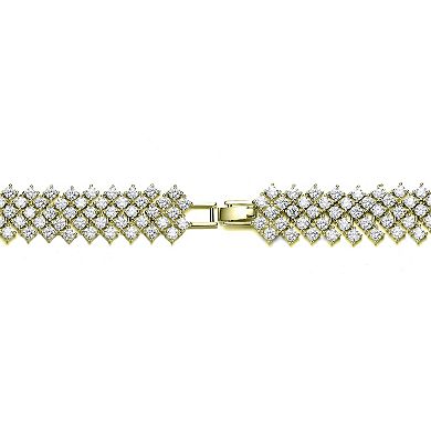 Sterling Silver Cubic Zirconia 4-Row Tennis Bracelet