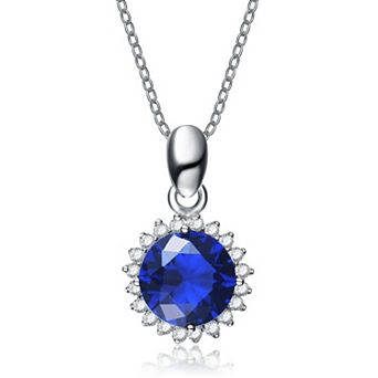 Sterling Silver Cubic Zirconia Stud Necklace