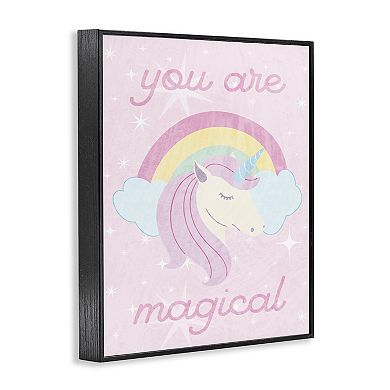 Stupell Home Decor Magical Sparkle Unicorn Thin Frame Canvas Wall Art