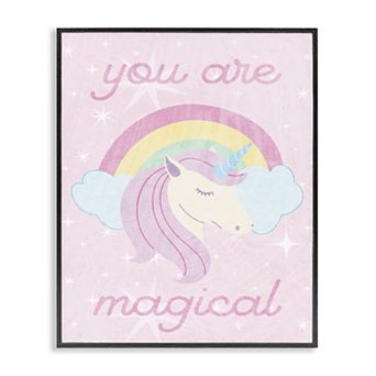 Stupell Home Decor Magical Sparkle Unicorn Thin Frame Canvas Wall Art