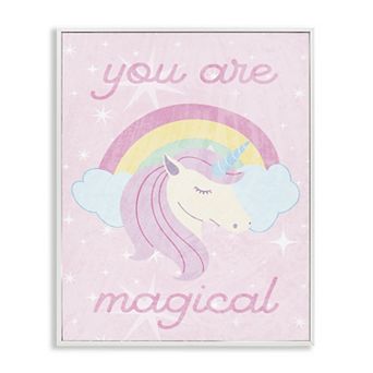 Stupell Home Decor Magical Sparkle Unicorn Thin Frame Canvas Wall Art