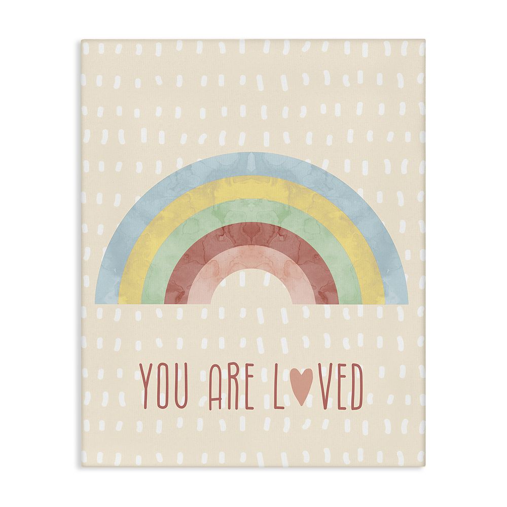 Stupell Home Decor Loved Rainbow Canvas Wall Art