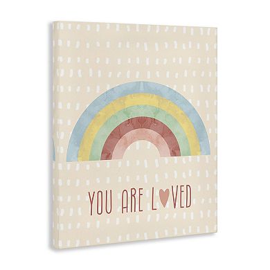 Stupell Home Decor Loved Rainbow Canvas Wall Art