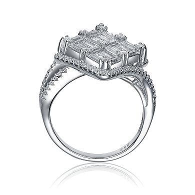 Sterling Silver Cubic Zirconia Fashionista Ring