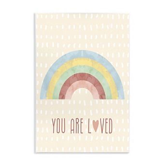 Stupell Home Decor Loved Rainbow Wall Plaque Art