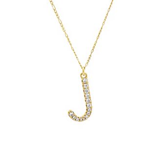 PRIMROSE Cubic Zirconia Initial Pendant Necklace