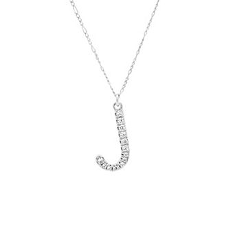 PRIMROSE Cubic Zirconia Initial Pendant Necklace
