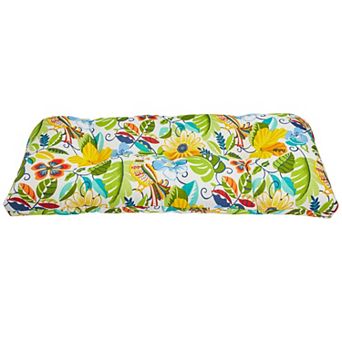 BrylaneHome Bh Performance Fabric Tufted Wicker Settee Cushion