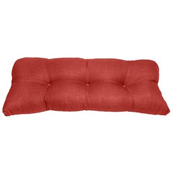 BrylaneHome Bh Performance Fabric Tufted Wicker Settee Cushion