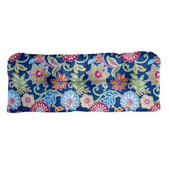 BrylaneHome Bh Performance Fabric Tufted Wicker Settee Cushion