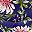 Navy Tropical Leaves