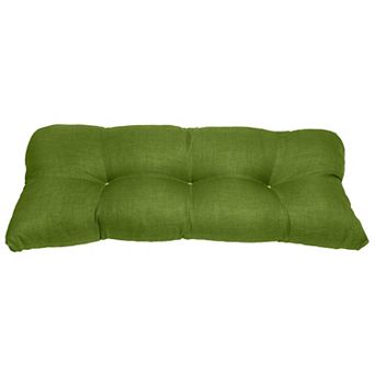 BrylaneHome Bh Performance Fabric Tufted Wicker Settee Cushion