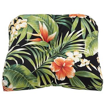 BrylaneHome Bh Outdoor Performance Tufted Wicker Chair Cushion