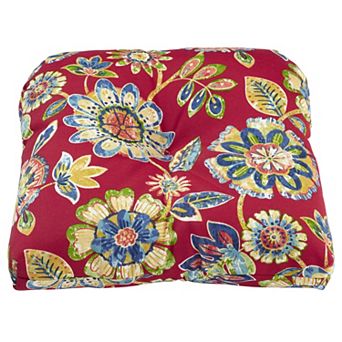 BrylaneHome Bh Outdoor Performance Tufted Wicker Chair Cushion