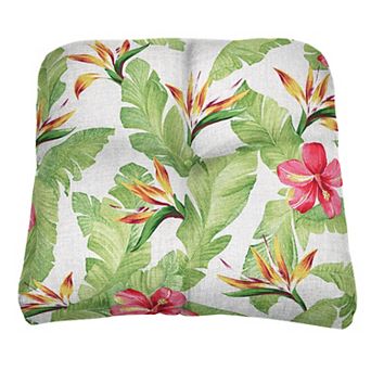 BrylaneHome Bh Outdoor Performance Tufted Wicker Chair Cushion