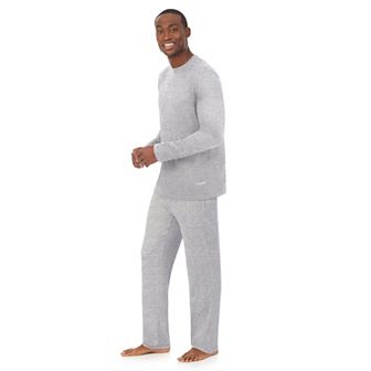 Men's Cuddl Duds® 2 pc Pajama Long Sleeve T-Shirt & Pajama Pants Sleep Set