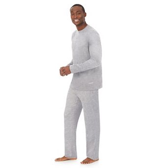 Men's Cuddl Duds® 2 pc Pajama Long Sleeve T-Shirt & Pajama Pants Sleep Set