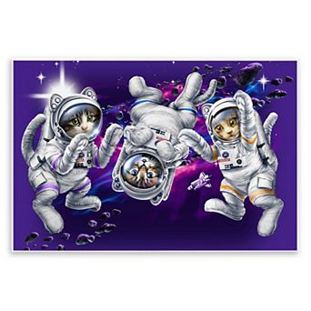Stupell Home Decor Astronaut Cat Trio Wall Plaque