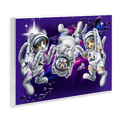 Stupell Home Decor Astronaut Cat Trio Wall Plaque