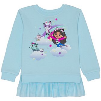 Girls 4-12 Gabby's Dollhouse Rainbow Graphic Pullover Sweatshirt