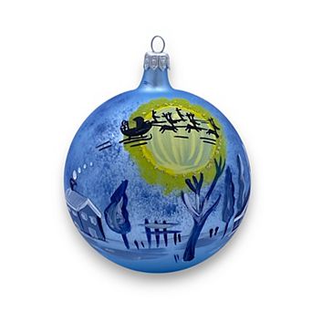 Discover Europe Made in Italy Moon Glass Ball Christmas Ornament