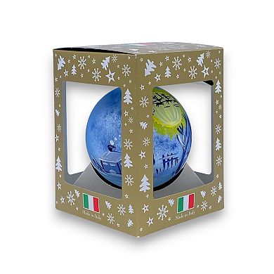 Discover Europe Made in Italy Moon Glass Ball Christmas Ornament