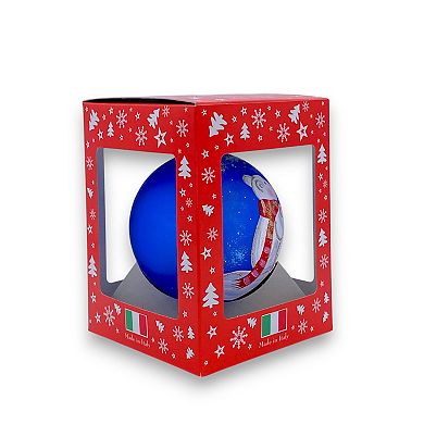 Discover Europe Made in Italy Bears Glass Ball Christmas Ornament