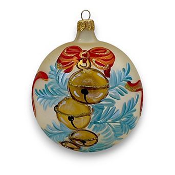 Discover Europe Made in Italy Bells Glass Ball Christmas Ornament