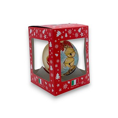 Discover Europe Made in Italy Bells Glass Ball Christmas Ornament