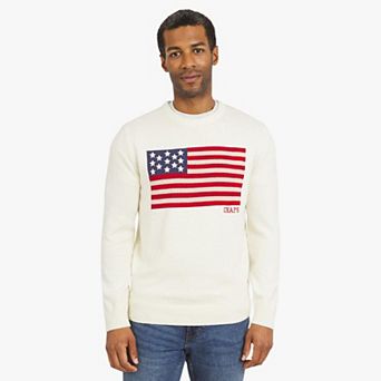 Men's Chaps Long Sleeve Flag Sweater