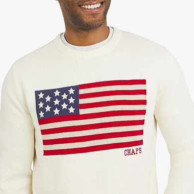Men's Chaps Long Sleeve Flag Sweater