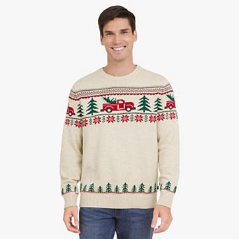 Men's Chaps Holiday Truck Crewneck Sweater