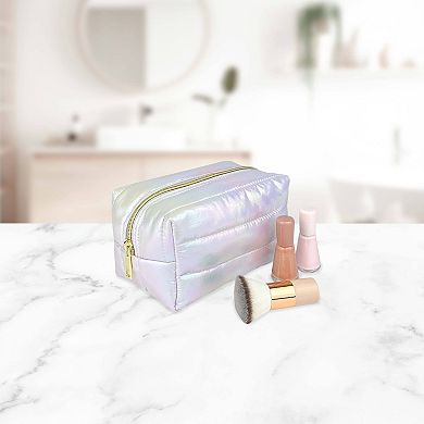 Iridescent Pink Cosmetic Bag