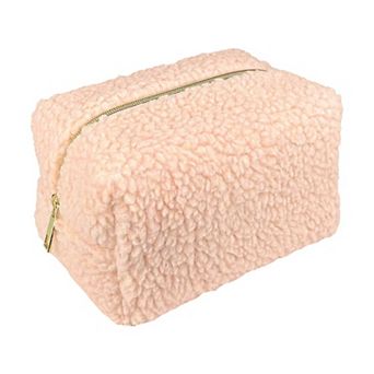 Fuzzy Pink Cosmetic Bag